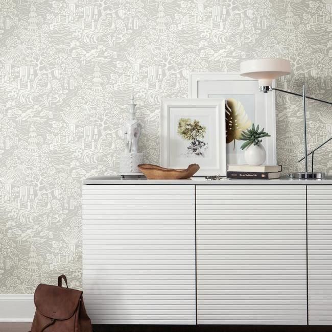 Обои Ronald Redding Tea Garden Chinoiserie AF6573 фото в интерьере